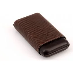 Davidoff sigar etui XL-3 lær brun løv