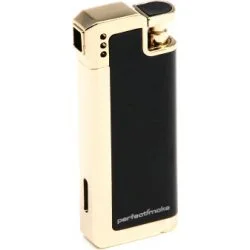 perfectSmoke pipelighter med integrert pipestamper gull og sort