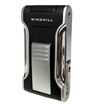 Kantana av Windmill Jetflame lighter sort/sølv