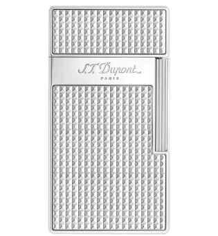 S.T. Dupont Biggy Lighter i diamanthode mønstret krom 025010