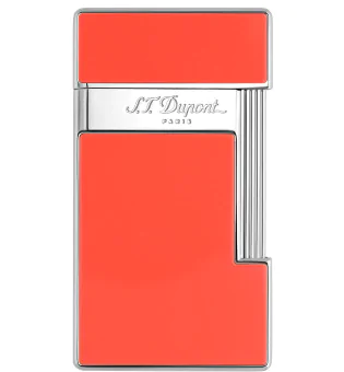 S.T. Dupont Slimmy, lighter i korrallfarget lakk og krom 028006