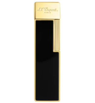S.T. Dupont Twiggy, lighter, sort lakk og gull, 030002