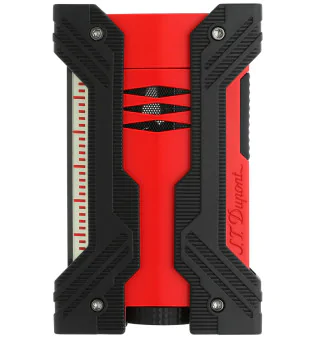 S.T. Dupont Defi XXtreme, lighter, sort og rød, 021601