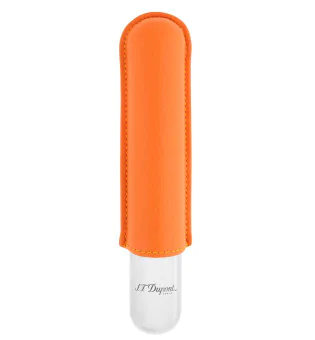 S.T. Dupont, sigaretui, orange og krom, 183166