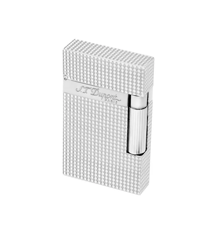 ST Dupont Ligne 2 16184 Lighter Diamond-Head Sølv foto 101