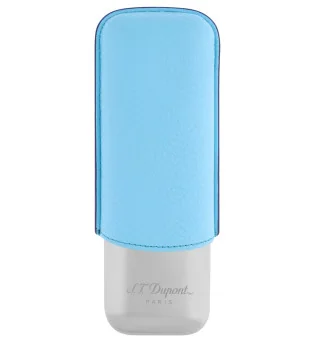 S.T. Dupont sigaretui for 2 sigarer Turkis og krom 183264