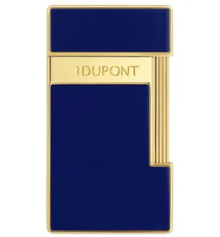S.T. Dupont Slimmy, lighter med blå lakk og gull, 028225