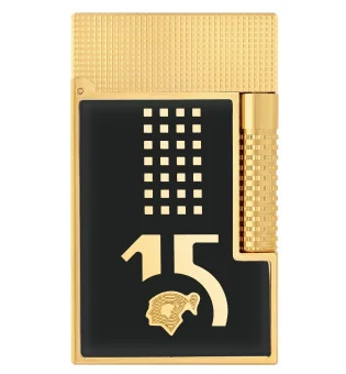 S.T. Dupont Le Grand Cling lighter Behike svart gult gull C23003CL