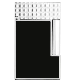 ST Dupont Ligne 2 Lighter i palladium og matt sort C16602
