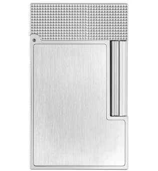 S.T. Dupont Ligne 2 lighter i børstet sølv C16603