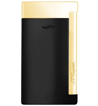 ST Dupont Slim 7 lighter - svart/gull finish