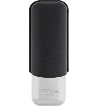 ST Dupont sigaretui for 2 sigarer svart/krom 183260