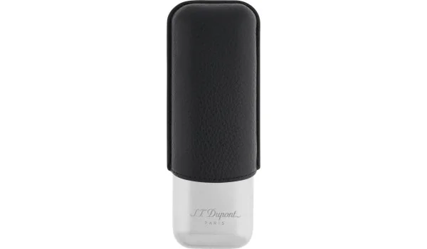 ST Dupont sigaretui for 2 sigarer svart/krom 183260