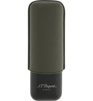 S.T. Dupont, sigaretui for 2 sigarer, kaki og matt sort,