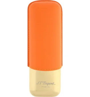 S.T. Dupont, sigaretui for 2 sigarer, orange/gull, 183256