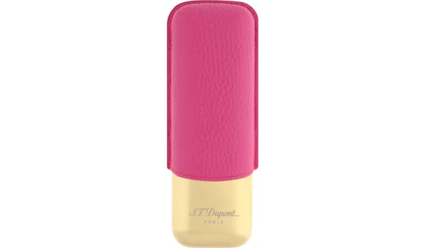 ST Dupont sigaretui for 2 sigarer rosa/gylden 183245