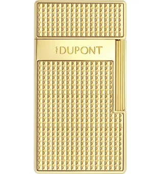 S.T. Dupont Biggy-lighter Diamond Head i gull 025209