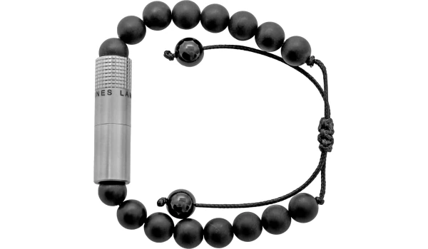 Les Fines Lames Punch armbånd onyx matt