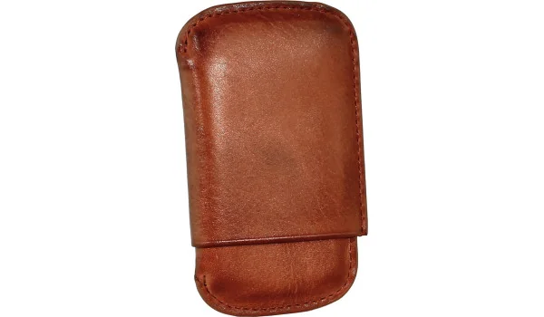 Angelo sigarillo/sigaretui 4 skinn cognac