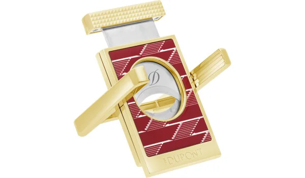 S.T. Dupont kutter og sigarstativ Monogram 1872 Bordeauxrød 003478