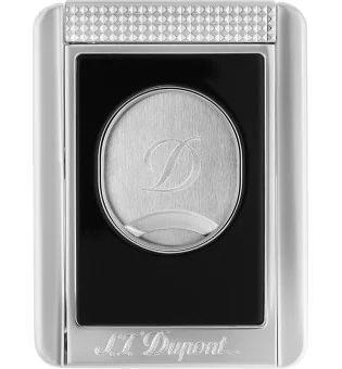 S.T. Dupont dobbeltblad-kutter med sigarholder sort og krom