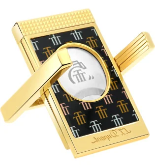 S.T. Dupont dobbeltblad kutter med sigar holder Trinidad i sort og gull 003477