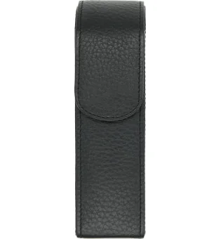 adorini lomme-etui i lær for 2 sigarer, sort garn