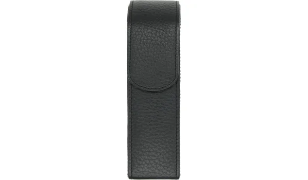 adorini lomme-etui i lær for 2 sigarer, sort garn