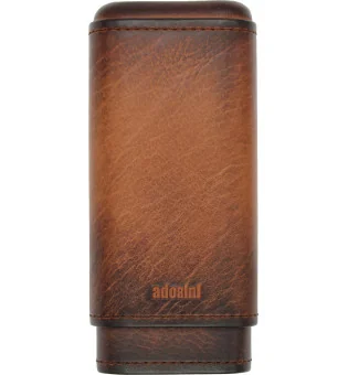 adorini, genuin vintage, læretui for 2-3 sigarer, brun