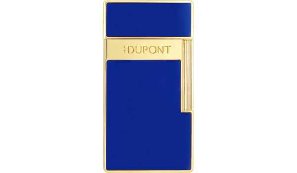 S.T. Dupont Biggy lighter blå lakk gull 025225