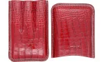 Jemar trippelt skinnetui for tre sigarer Coco Red 464/3
