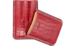 Jemar trippelt skinnetui for tre sigarer Coco Red 464/3