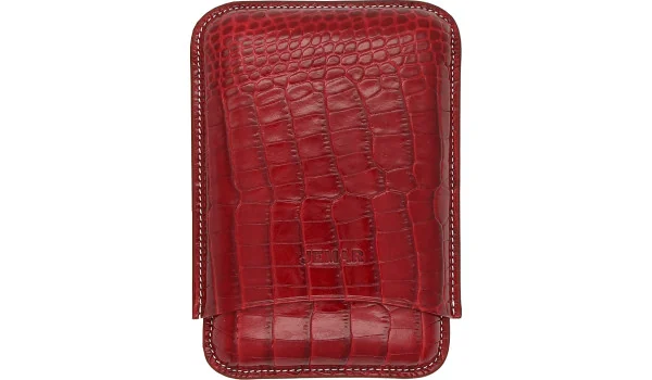 Jemar trippelt skinnetui for tre sigarer Coco Red 464/3