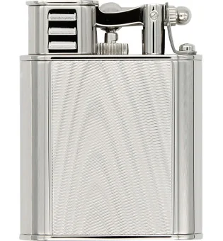 Dunhill Unique Lighter Turbo Moiré Tekstur Palladiumbelagt