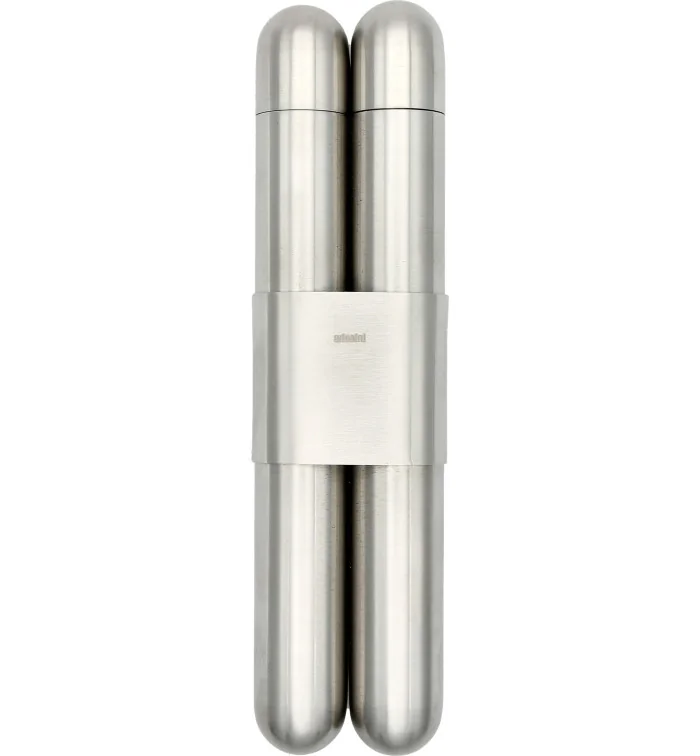 adorini Dobbelt Sigaretui Høyverdig stål Satin Finish / Sedar foto 2