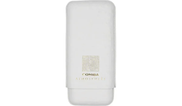 Cohiba Atmosphere, sigaretui i skinn, hvitt og gull