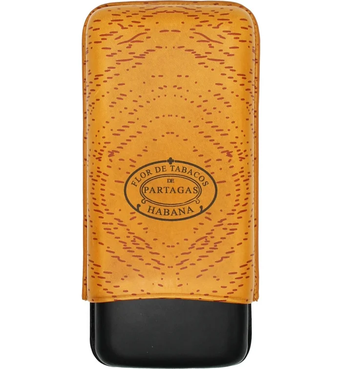 Partagas Classic sigaretui i lær, oransje og svart 3 stk.