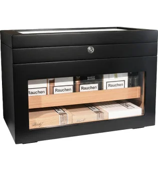 adorini Humidor Portico Deluxe Svart