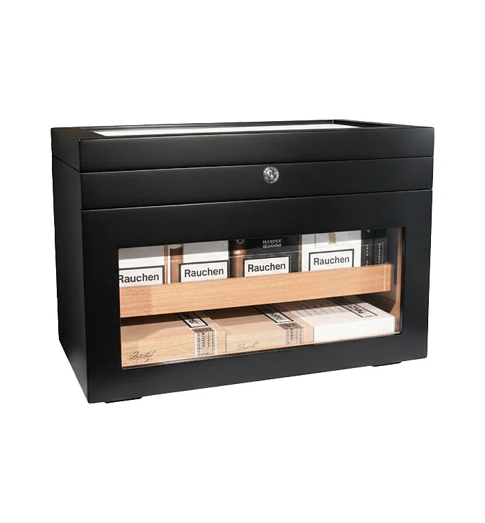 adorini Humidor Portico Deluxe Svart