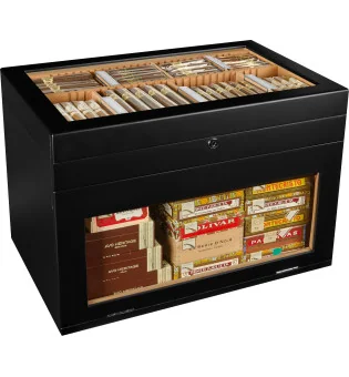 adorini Humidor Portico Deluxe Svart