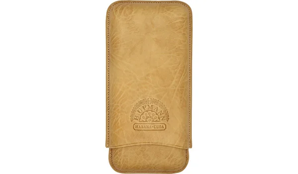 H.Upmann Cigar Case brun for 3 sigarer