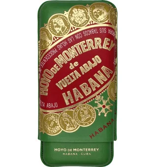 Hoyo de Monterrey, sigaretui i lær, 3 sigarer