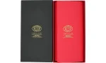 Partagas Series lærveske svart og rød med gyllen logo
