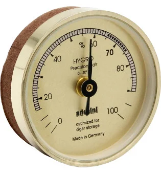 adorini-hygrometer i gull med tetning