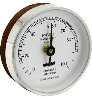 adorini hygrometer i sølv med tetning