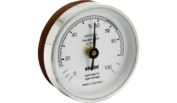 adorini hygrometer i sølv med tetning