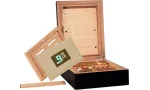 BigSmoke Humidor, mini, sort, inkl. Boveda-pakke 72%