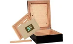 BigSmoke Humidor, mini, sort, inkl. Boveda-pakke 72%