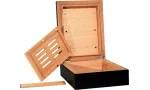 BigSmoke Humidor, mini, sort, inkl. Boveda-pakke 72%