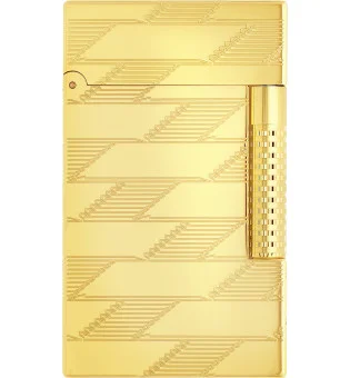 S.T. Dupont Le Grand, lighter, gult gull, Guilloche Monogram, C23178